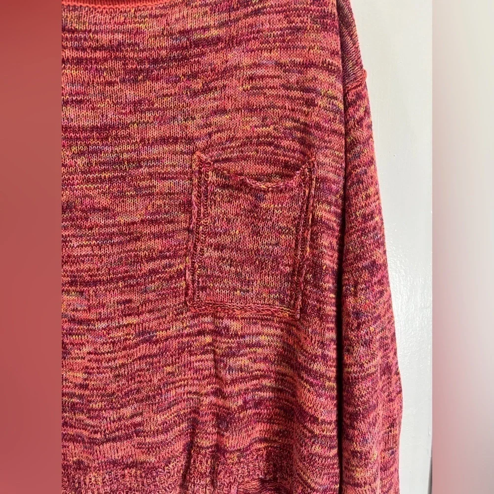Free People Prism Space Dye Sweater Knit Pullover Linen Blend XS Boho Bohemian